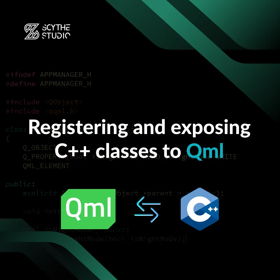 Expose object and register C++ class to QML